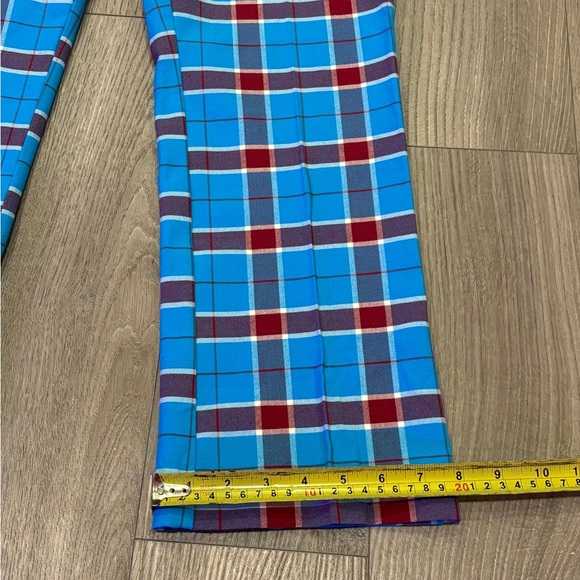 SOLD- Anthropologie Size 8 Pants The Essentials Slim Kick Flare Jeans Red Blue - Picture 13 of 16